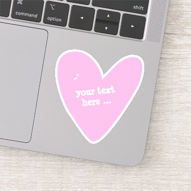 Hot Pink Heart - Contour Stickers