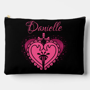 Hot Pink Heart Fun Girly Accessory Pouch