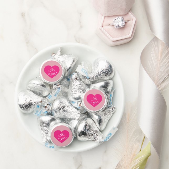 Hot Pink Heart Hershey®'s Kisses® (Wedding)