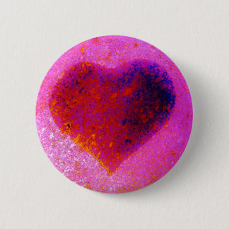 Hot pink heart pinback button