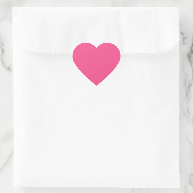 Hot Pink Heart Sticker (Bag)
