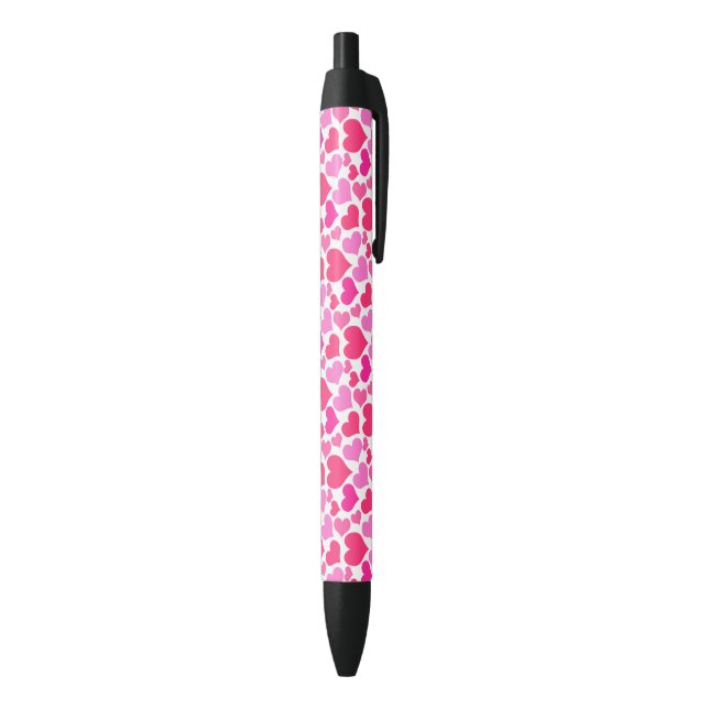 Hot Pink Hearts Bursting With Love Pen (Bottom (Vertical))