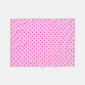 Hot Pink Hearts Pattern Fleece Blanket (Front (Horizontal))