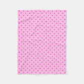 Hot Pink Hearts Pattern Fleece Blanket (Front)