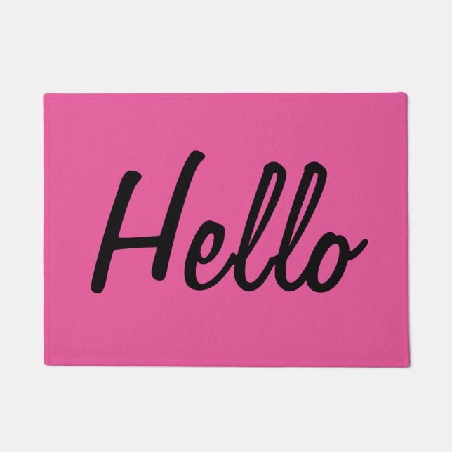 Hot Pink - Hello Doormat (Front)