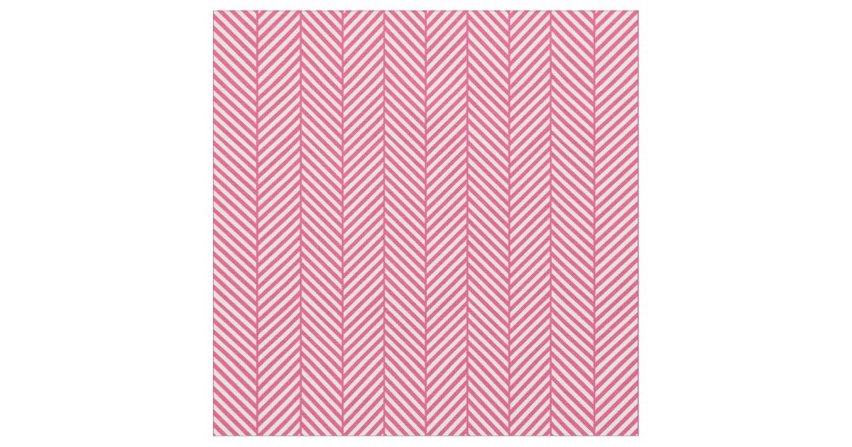 Hot Pink Herringbone Fabric | Zazzle