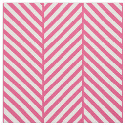 Hot Pink Herringbone Large Scale Fabric