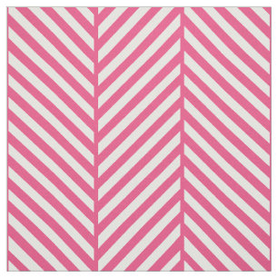 Hot Pink Herringbone Large Scale Fabric