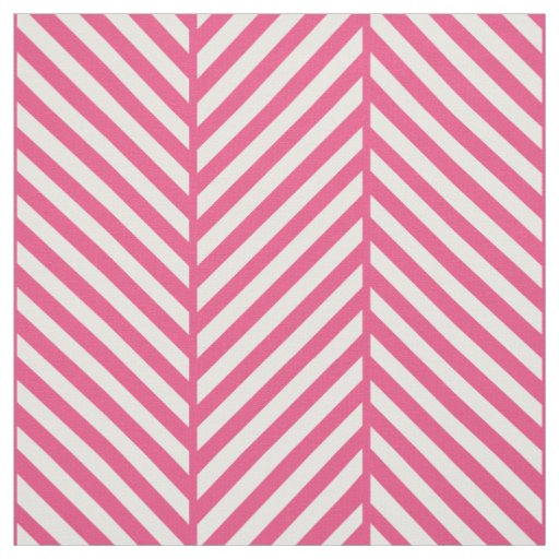 Hot Pink Herringbone Large Scale Fabric