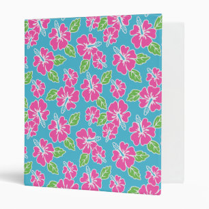 Hot Pink Hibiscus Binder
