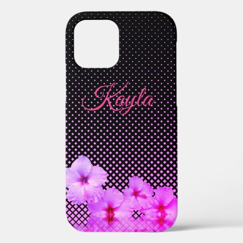 Hot Pink Hibiscus  iPhone 12 Case