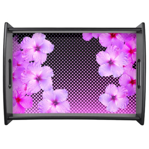 Hot Pink Hibiscus  Serving Tray