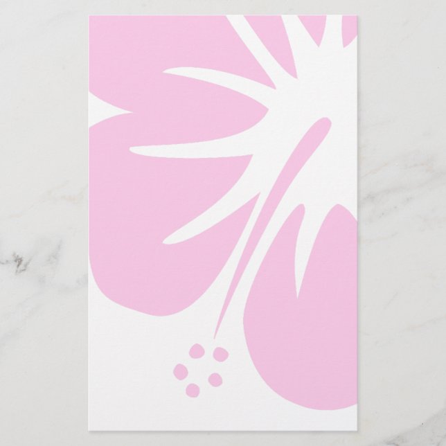Hot Pink Hibiscus Stationery (Front)