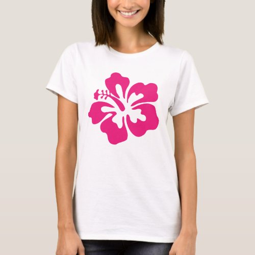 Hot Pink Hibiscus T_Shirt