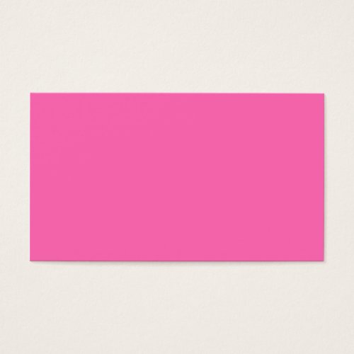 Hot Pink High End Solid Colored Business Cards