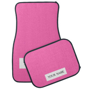 Hot Pink High End Solid Colored Car Mat