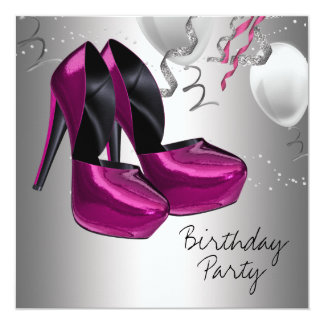 Hot Pink 50th Birthday Party Invitations & Announcements | Zazzle