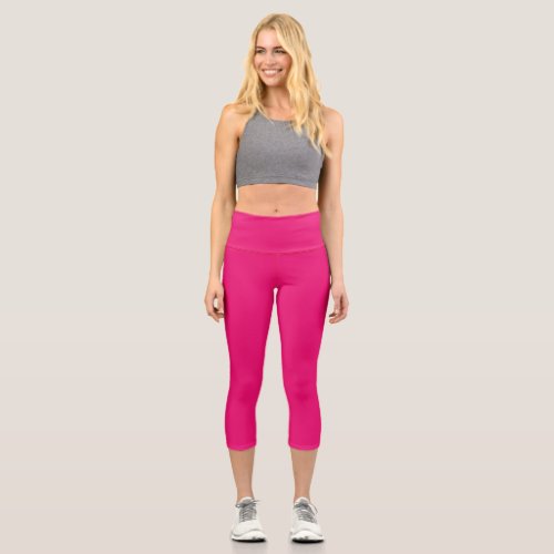 Hot Pink high waisted capris pants