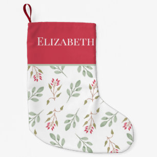 Hot Pink Holly Berry Christmas Stocking