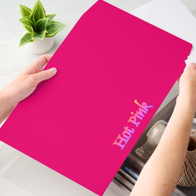 Hot Pink horiz large shipping envelope mailers (Desk)