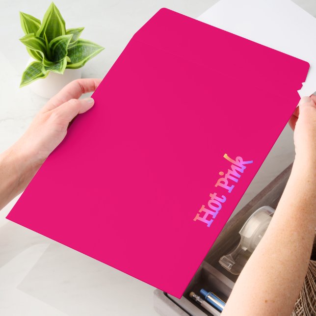 Hot Pink horiz medium shipping envelope mailers (Desk)