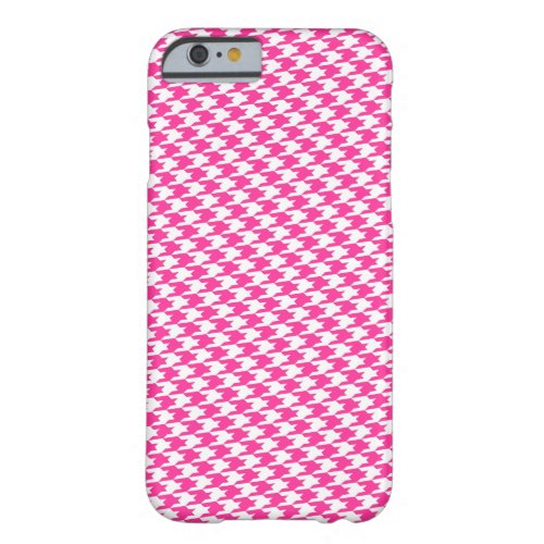 Hot Pink Houndstooth Pattern iPhone 6 Case