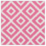 Hot Pink Ikat Diamonds Fabric
