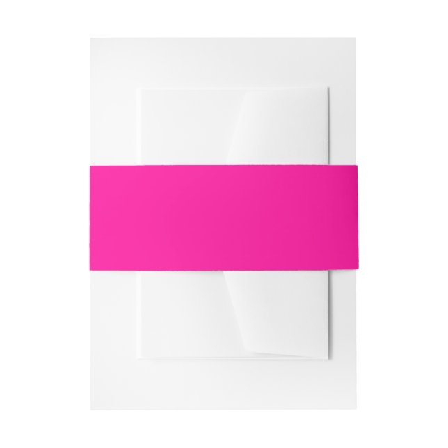 Hot-Pink Invitation Belly Band (Front Example)