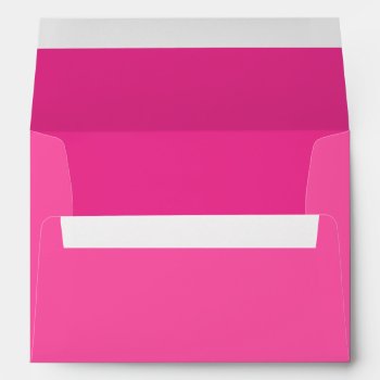 Hot Pink Invitation / Greeting Card Envelope by CustomWeddingDesigns at Zazzle