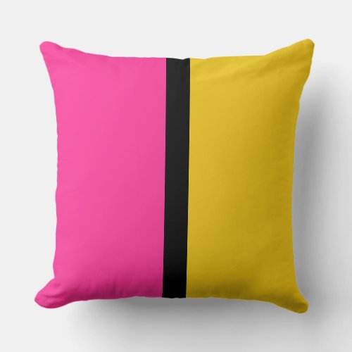 Hot Pink  Jonquil Solid Color Background Throw Pillow
