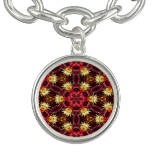 Hot Pink Kaleidoscope Charm Bracelet
