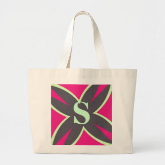 Hot Pink Kaleidoscope Large Tote Bag