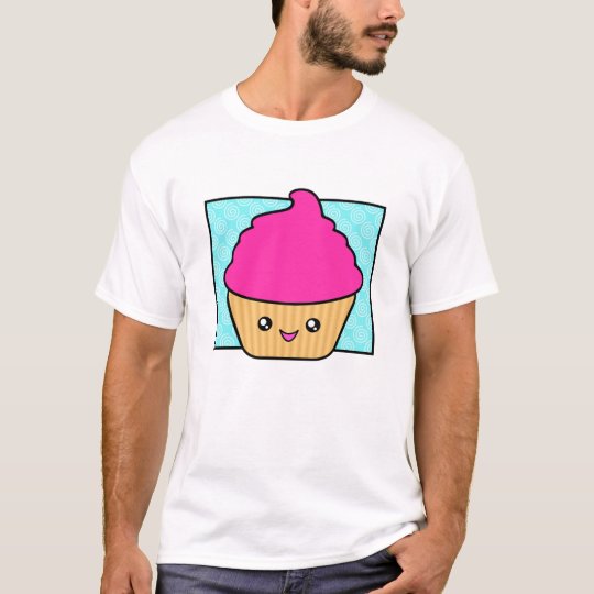 Hot Pink Kawaii Cupcake Apparel T-Shirt