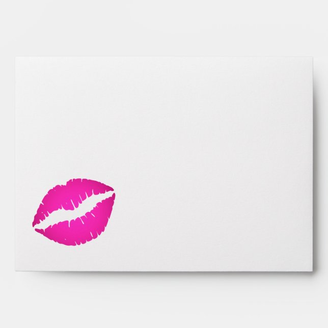Hot Pink Kiss Envelope (Front)