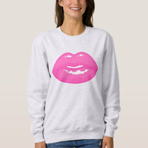 Hot pink kiss sweater 