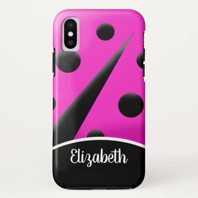 Hot Pink Ladybug Customized Case (Back)