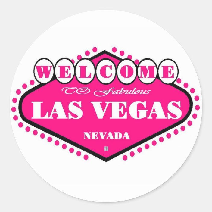 HOT Pink Las Vegas Logo Sticker