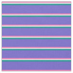 [ Thumbnail: Hot Pink, Lavender, Dark Cyan & Slate Blue Colored Fabric ]