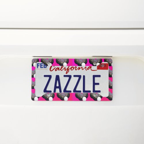 Hot Pink Lawn Bowls Licence Plate Frame