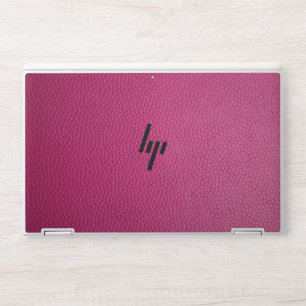 Hot Pink Leather matt or glossy HP Laptop Skin