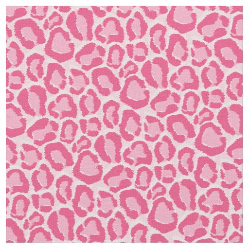 Hot Pink Leopard Animal Print Fabric | Zazzle