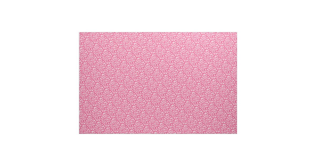 Hot Pink Leopard Animal Print Fabric | Zazzle