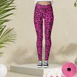 Hot Pink Leopard Animal Print Leggings<br><div class="desc">Hot Pink Animal leopard print Leggings are a bold and fashionable choice with a vivid green background and an intricate leopard print pattern. The unique combination of the striking Shocking Pink color and the classic leopard print creates a captivating fusion of modern and animalistic aesthetics. These leggings are versatile, suitable...</div>