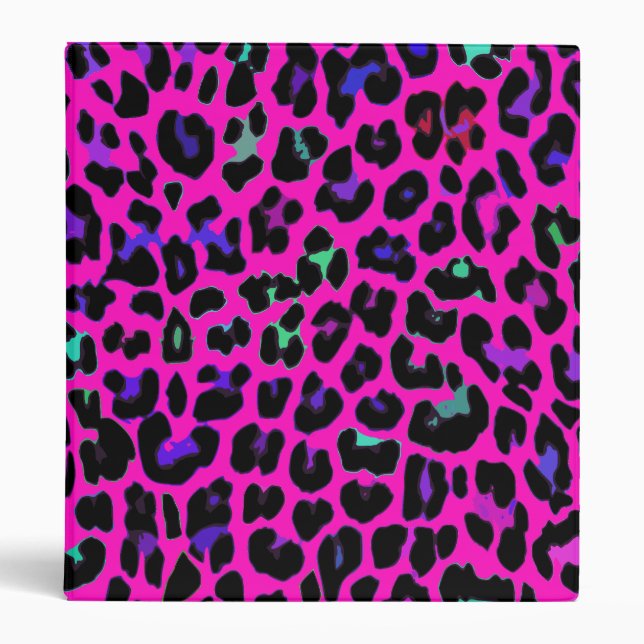 Hot Pink Leopard Binder (Front)
