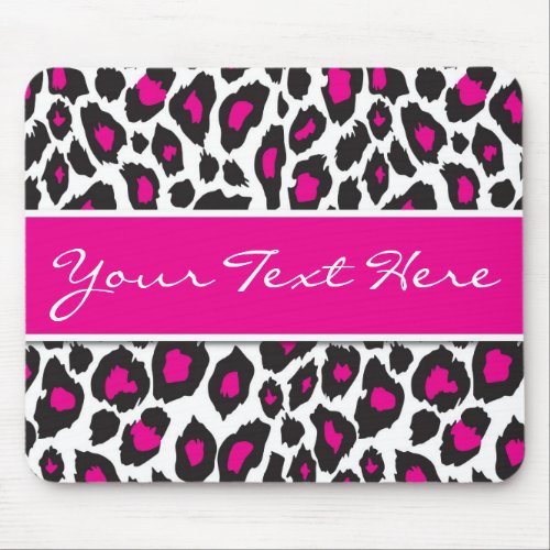 Hot Pink Leopard Mouse Pad
