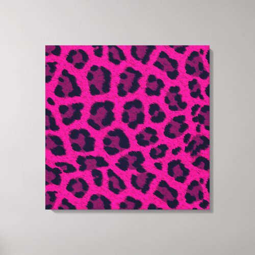 Hot Pink Leopard Print Animal Fur Pattern