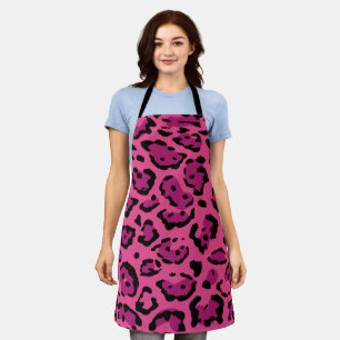 Hot Pink Leopard Print Apron