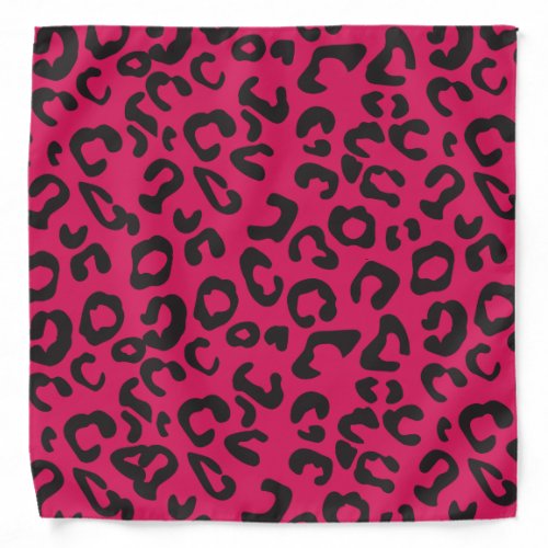 Hot pink leopard print bandana