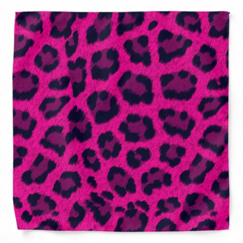 Hot Pink Leopard Print Bandanna