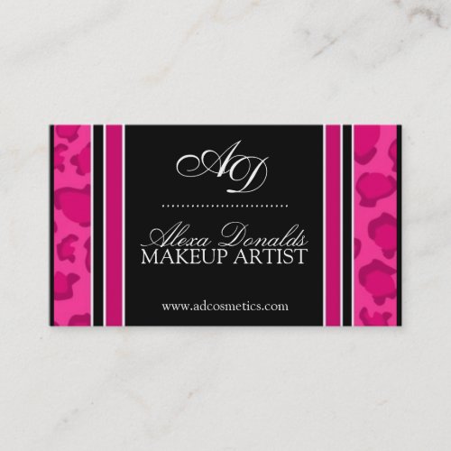 Hot Pink  Leopard Print  | Business Card